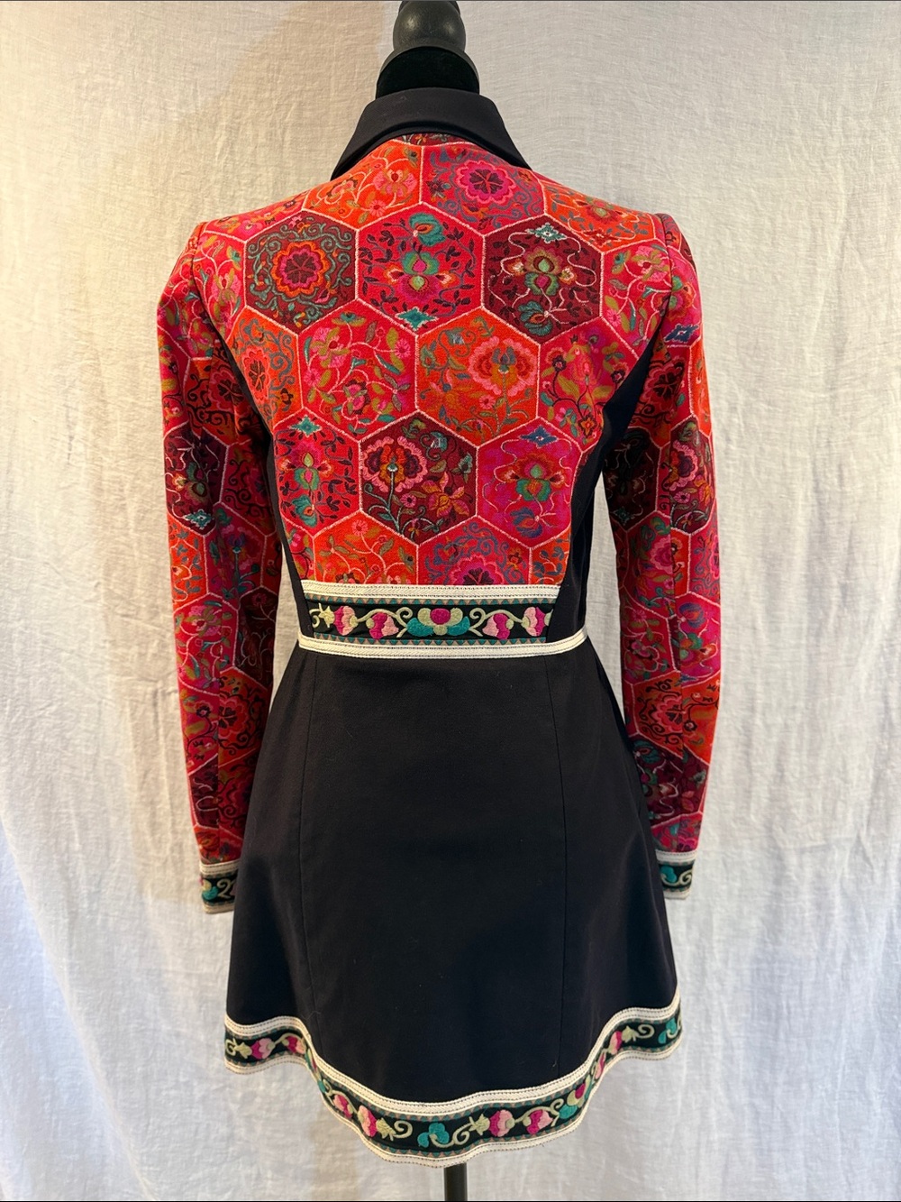elevenses/Anthropologie Satsuma Embroidered Patchwork Jacket size 2 - Picture 5 of 10
